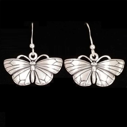 Silver Butterfly Hoops Earring Set Of 6 - Crystal Craver